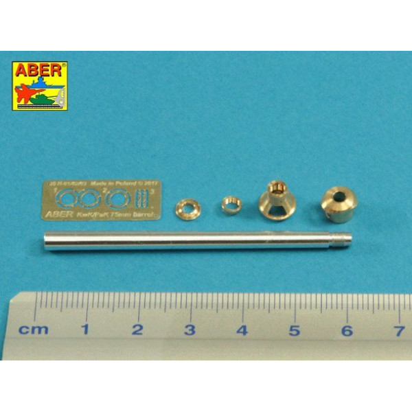 75mm KwK40L/48 barrel with middle model muzzle brake for Germ.Pz.Kpfw.VI, Ausf.H 1/35 ABER 35 L-237