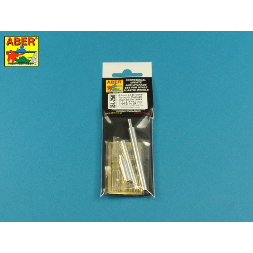 125mm 2A46 Barrel for Russian Tank T-64 & T-72A – without thermal cover 1/35 ABER 35 L-250