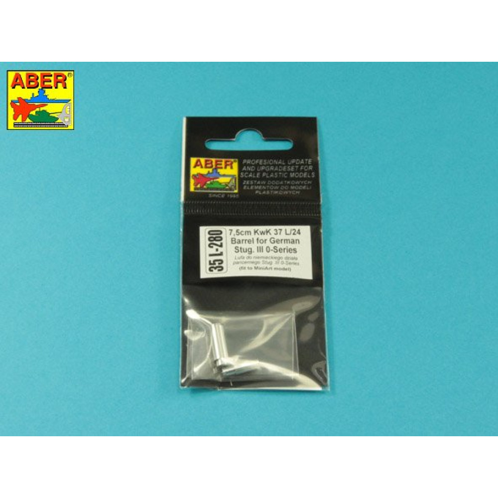 7,5cm KwK 37 L/24 barrel for German Stug. III 0-Series 1/35 ABER 35 L-280