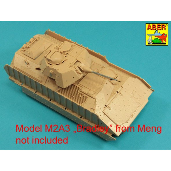 25mm M242 Bushmaste rribbed chain gun barrel & 7,62mm M240 machine gun barrel used on late M2A3 Bradley or LAV-25 1/35 ABER 35 L-292