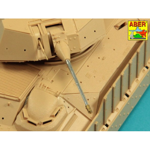 25mm M242 Bushmaste rribbed chain gun barrel & 7,62mm M240 machine gun barrel used on late M2A3 Bradley or LAV-25 1/35 ABER 35 L-292