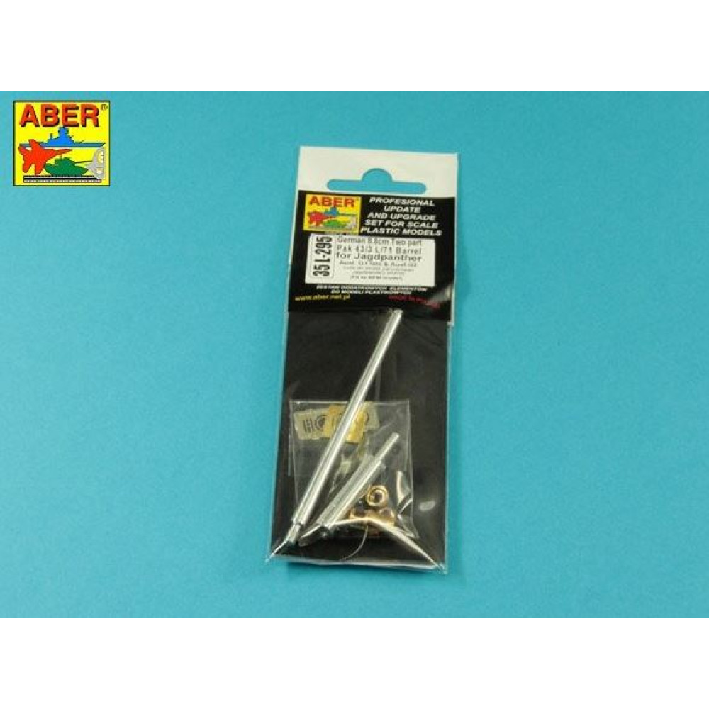 German 8,8cm Two part Pak 43/3 L/71 barrel for Jagdpanther Ausf G1 late G2 (RFM) 1/35 ABER 35 L-295