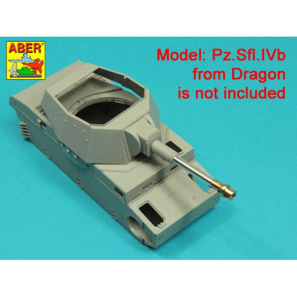 leFH 18/1 (Sf) 10,5 cm L/28 Barrel used on: Pz.Sfl.IVb (Sd.Kfz. 165/1 Ausf.A) or Heuschrecke IVb Grasshopper"  1/35 ABER 35 L-315