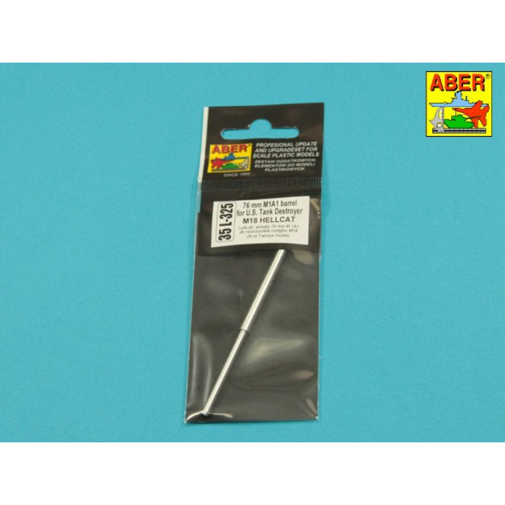 76mm M1A1 Barrel for M18 Helcat U.S. Tank Destroyer 1/35 ABER 35 L-325