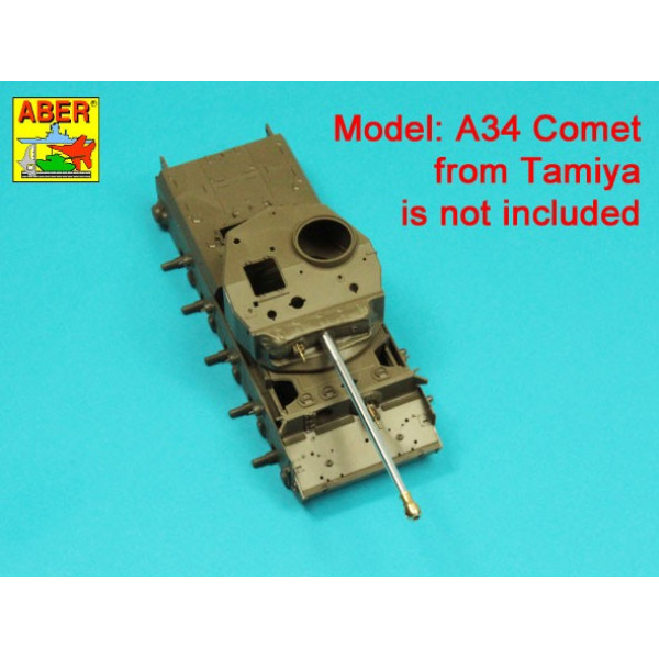 76,2 mm Ordinance Q.F. 3-in. 17 PDR. Mk. II barrel with muzzle brake for A34 COMET 1/35 ABER 35 L-332
