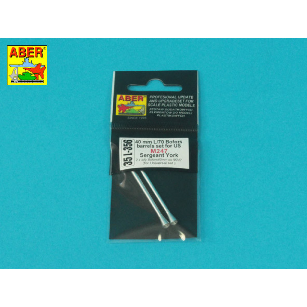 Комплект стволів 40 мм L/70 Bofors для американської M247 Sergeant York 1/35 ABER 35 L-356