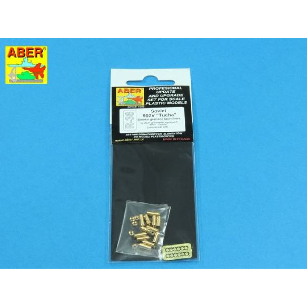Smoke Discharges for  Tanks like:T-64; T-72; T-80; T-90; BMP-3/3; 2S19 (12 pcs.) 1/35 ABER R-36