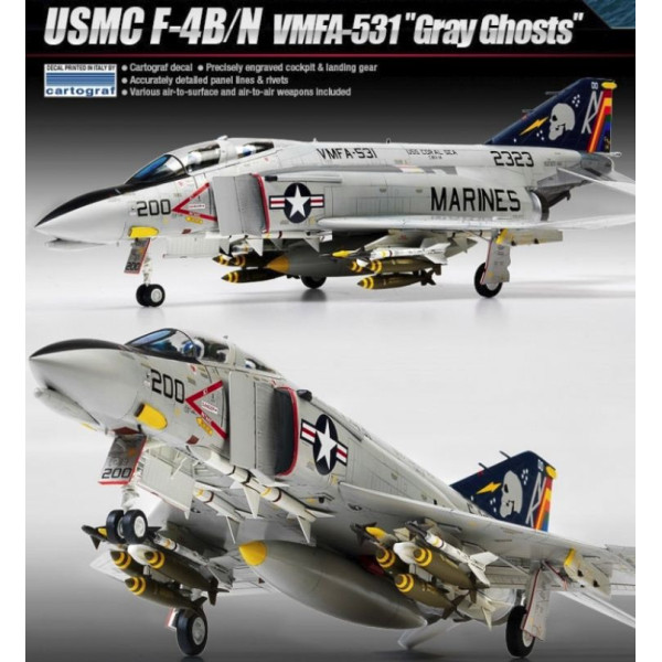 USMC F-4B/N VMFA-531 "Gray Ghosts" 1/48  Academy 12315