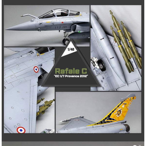 Dassault Rafale C `EC 1/7 Provence 2012' (Plastic model kit) 1/48 Academy 12346