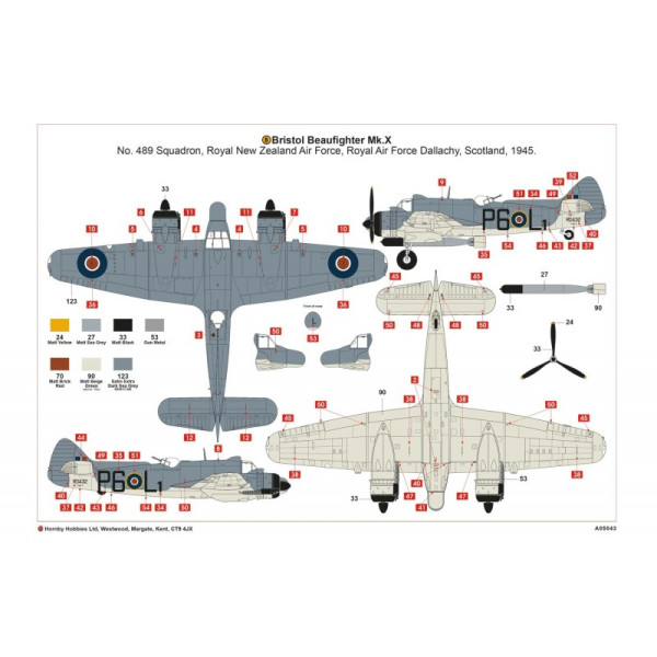 Bristol Beaufighter Mk.X Late/TF.10  1/72 Airfix   05043