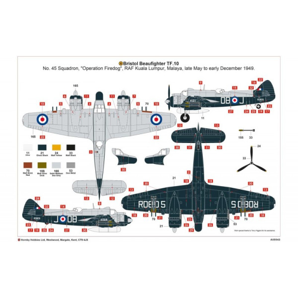 Bristol Beaufighter Mk.X Late/TF.10  1/72 Airfix   05043