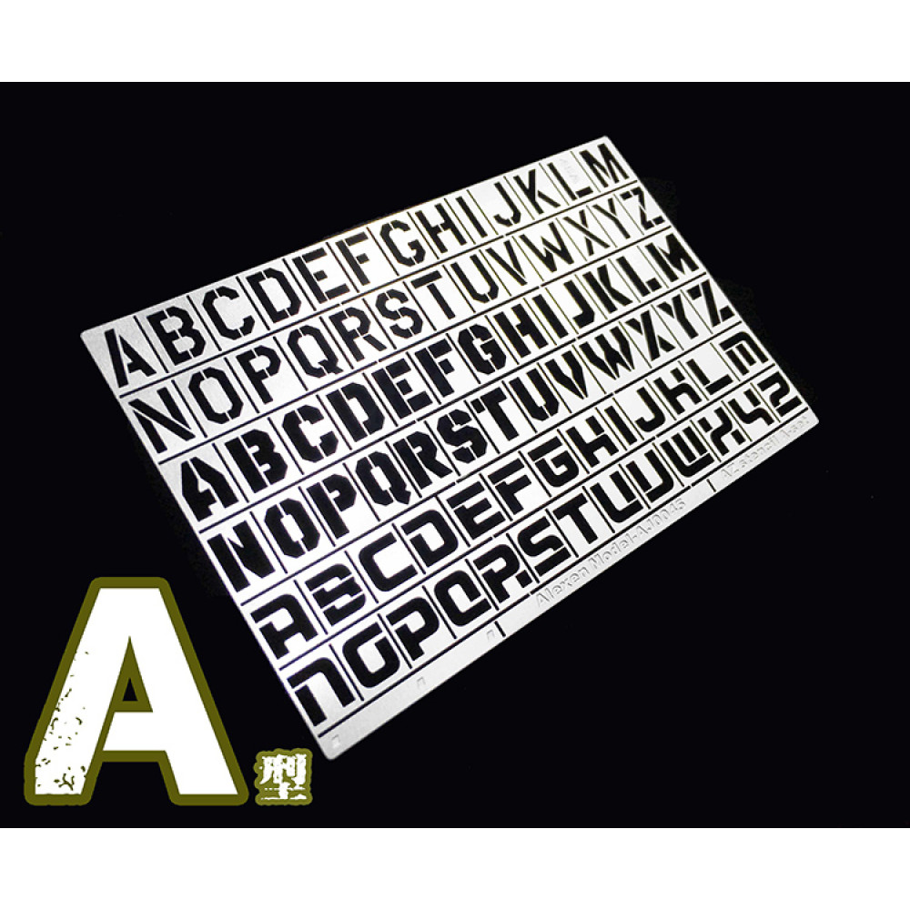 Alphabet Airbrush Template 1  Alexen Models AJ0045
