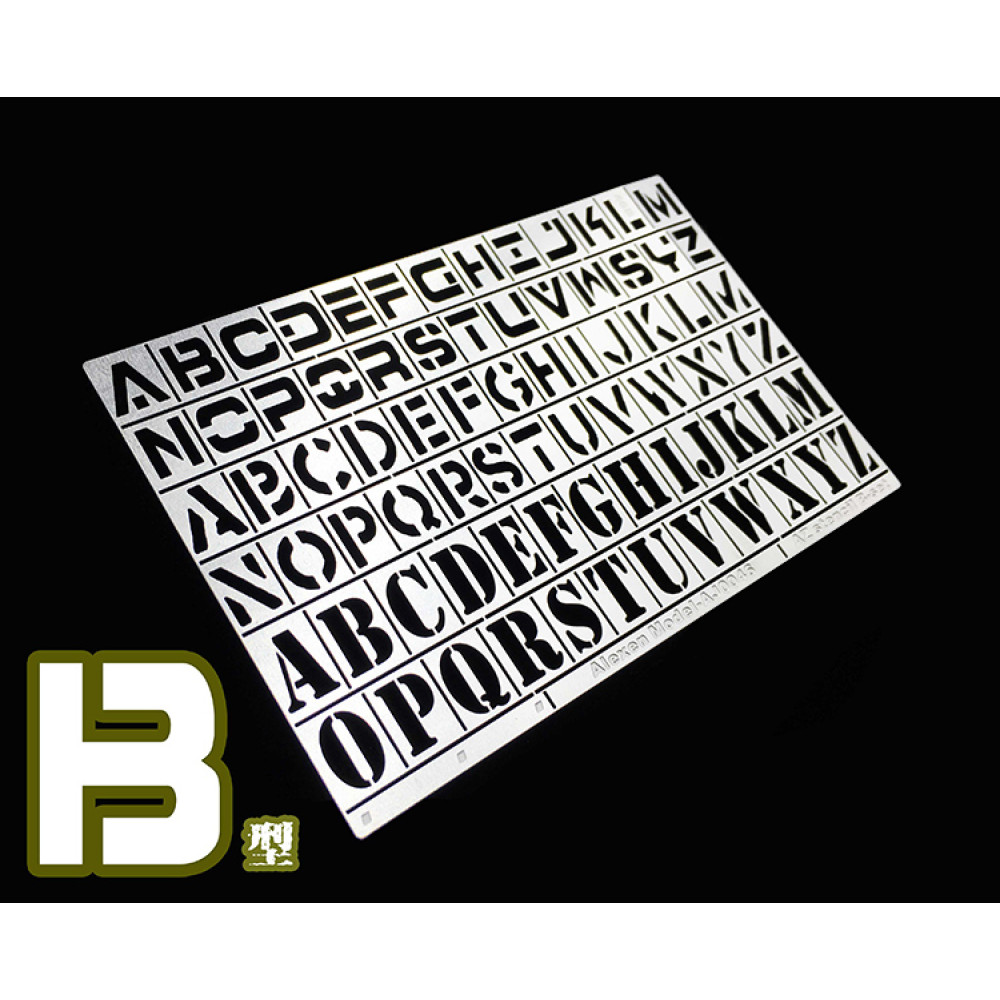 Alphabet Airbrush Template 2  Alexen Models AJ0046