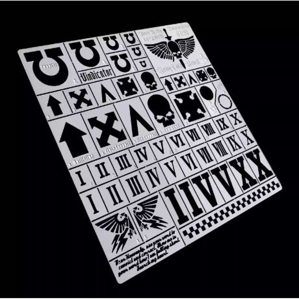 Military Airbrush Template Warhammer 40K/U Regiment/Space Marines/Ultramarines  Alexen Models AJ0120