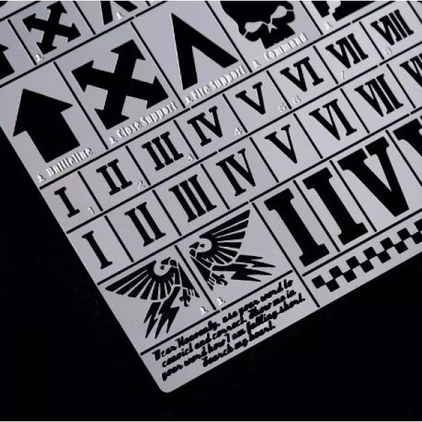 Military Airbrush Template Warhammer 40K/U Regiment/Space Marines/Ultramarines  Alexen Models AJ0120