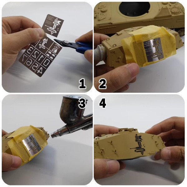 Military Airbrush Template Warhammer 40K/U Regiment/Space Marines/Ultramarines  Alexen Models AJ0120