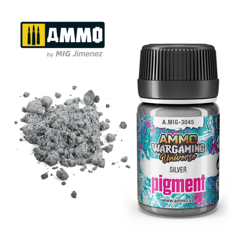 Pigment Silver  Ammo Mig  3045