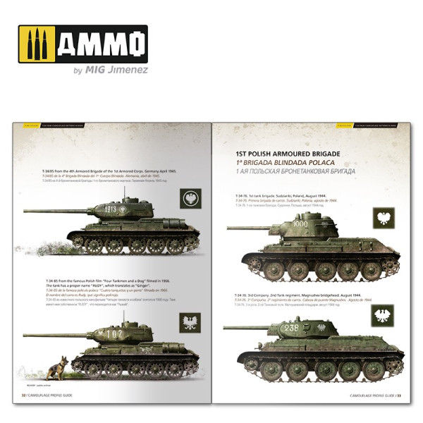T-34 Colors. T-34 Tank Camouflage Patterns in WWII (Multilingual) AmmoMig AMIG6145
