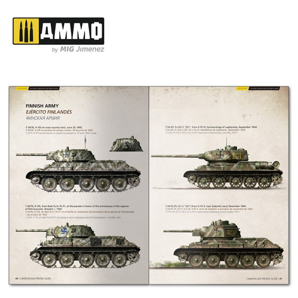 T-34 Colors. T-34 Tank Camouflage Patterns in WWII (Multilingual) AmmoMig AMIG6145
