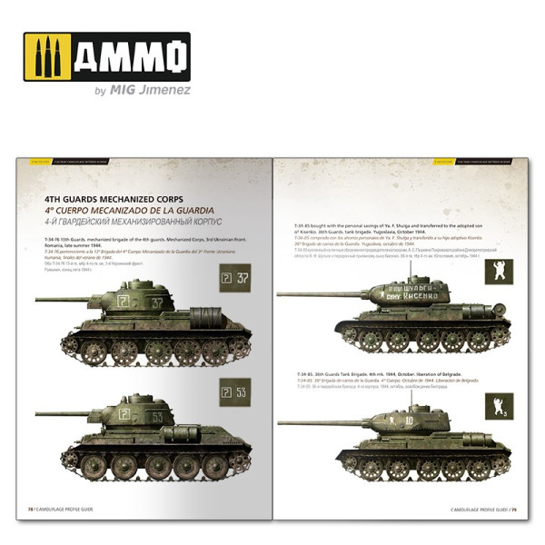 T-34 Colors. T-34 Tank Camouflage Patterns in WWII (Multilingual) AmmoMig AMIG6145