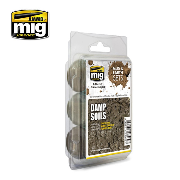 DAMP SOILS - Mud & Earth Set   Ammo Mig  amig7439