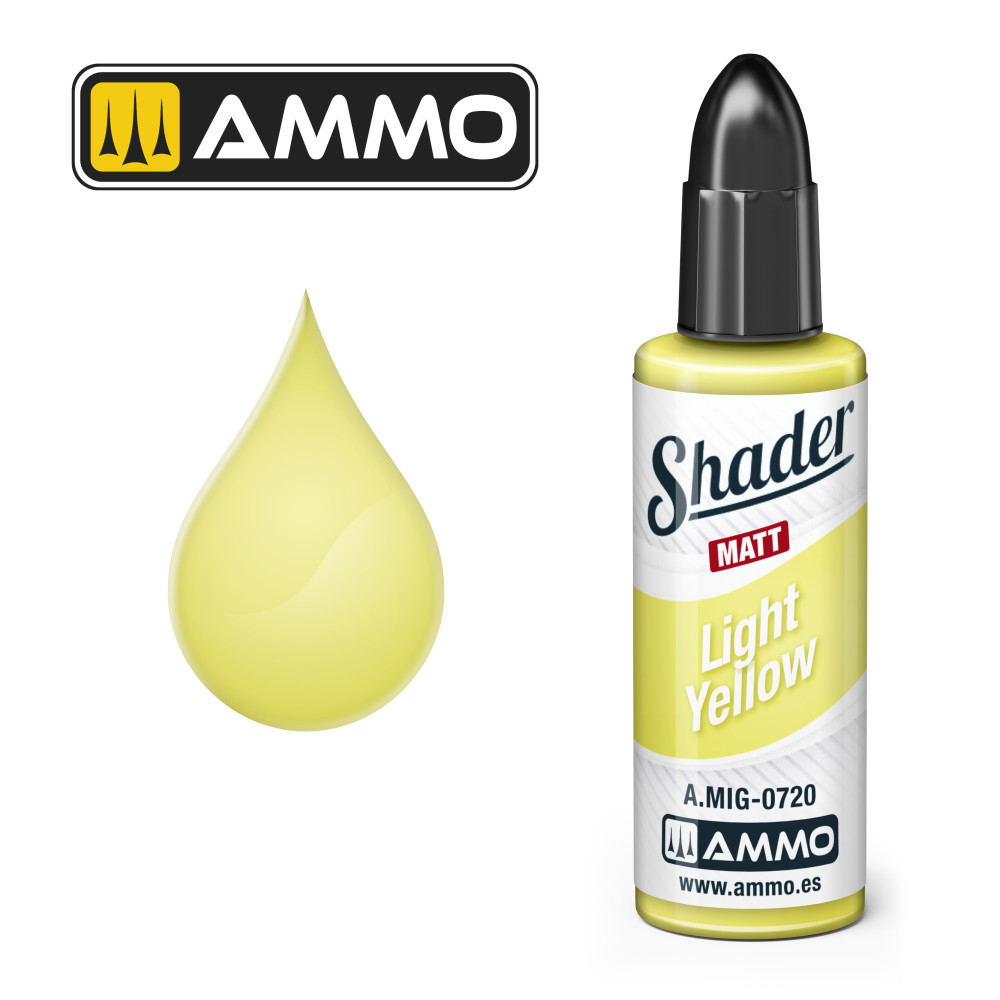 Light Yellow MATT SHADER  AMIG0720 AmmoMig (10ml)