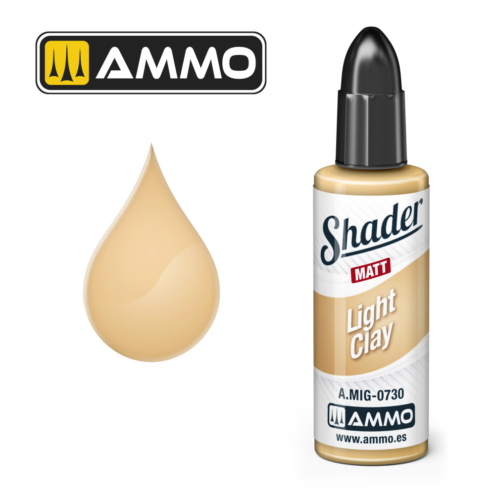 Light Clay MATT SHADER  AMIG0730 AmmoMig (10ml)