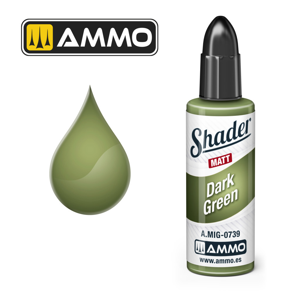 Dark Green MATT SHADER  AMIG0739 AmmoMig (10ml)