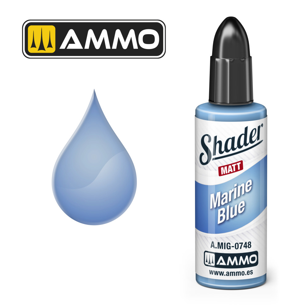 Marine Blue MATT SHADER  AMIG0748 AmmoMig (10ml)