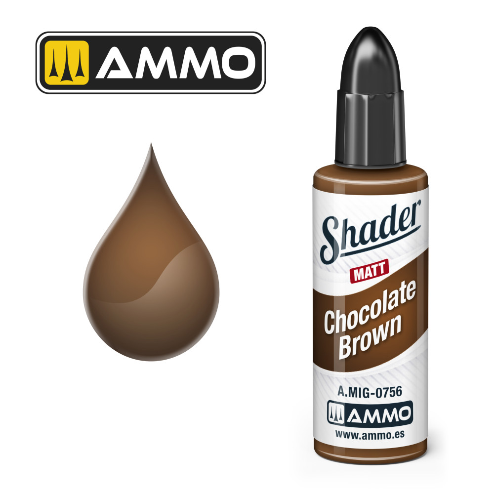 Chocolate Brown MATT SHADER  AMIG0756 AmmoMig (10ml)