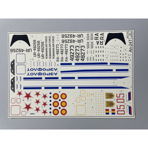 Antonov An-24T Military Transport Aircraft (Plastic model kit) 1/72 Amodel 72160