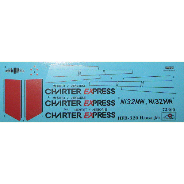 HFB-320 Hansa Jet, Charter Express  1/72 Amodel 72365