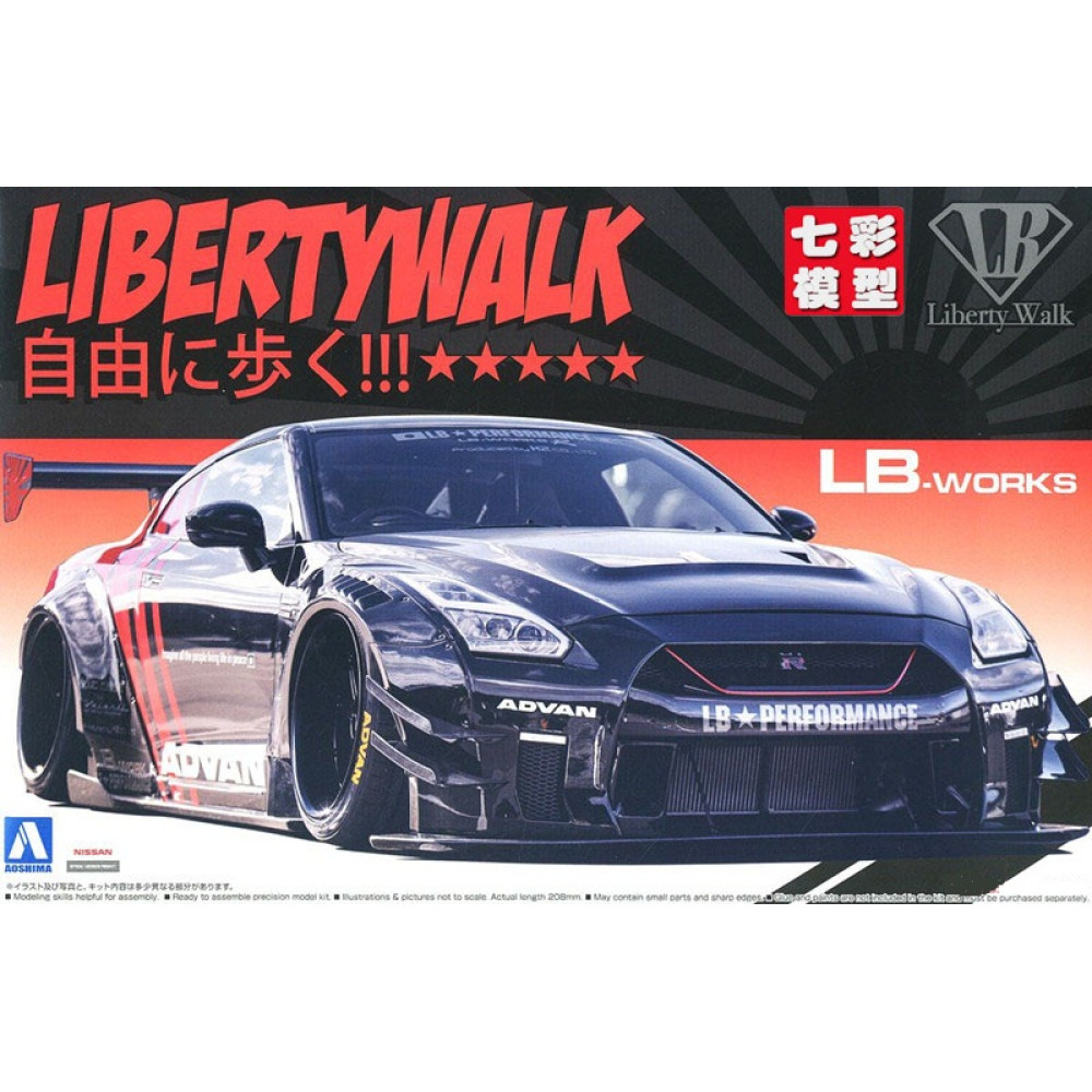 Nissan R35 GT-R typ 2 Liberty Walk 1/24 Aoshima 05592