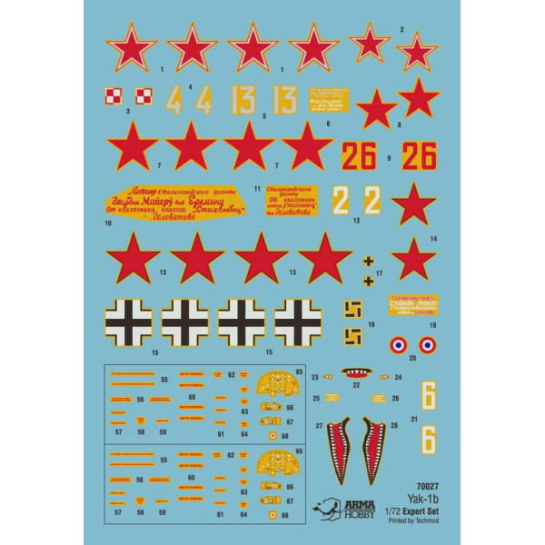 Yakovlev Yak-1b Expert Set! 1/72 Arma Hobby 70027