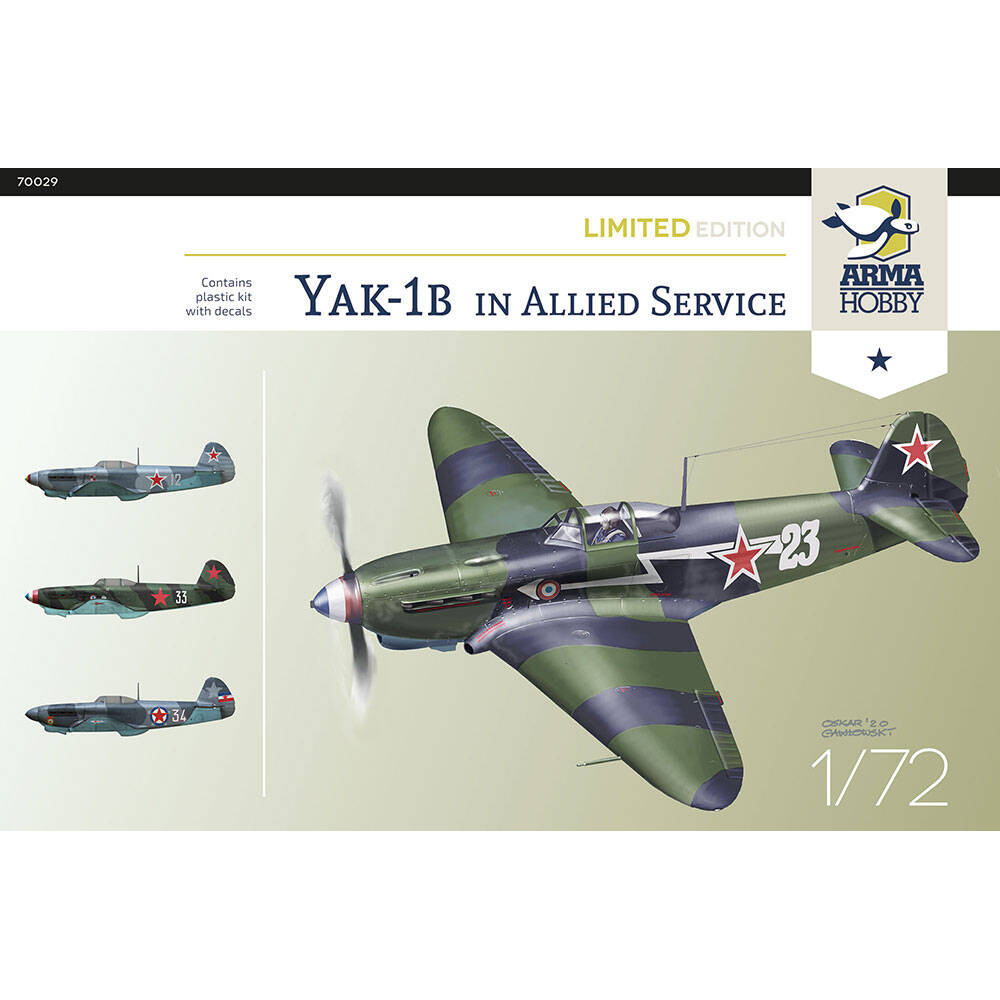 Yak-1b Allied Fighter Limited Edition! 1/72 Arma Hobby 70029