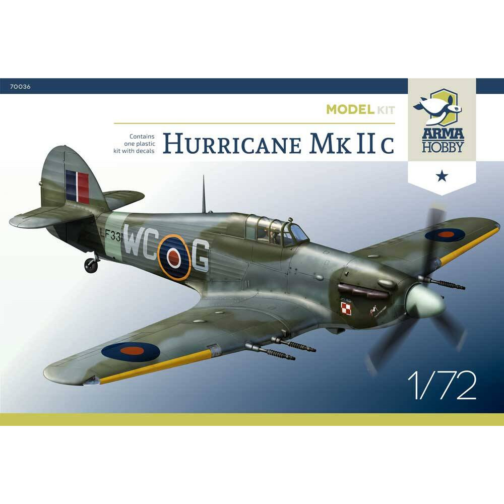 Hurricane Mk IIc Model Kit! 1/72 Arma Hobby 70036