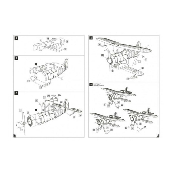 Літак - винищувач Polikarpov I-15bis, радянський, періоду ВВВ 1/144 Armory models AR14101