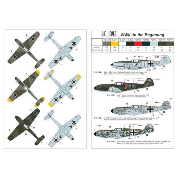  Messerschmitt Bf 109E "WWII: in the beginning"  1/144 Armory models AR14303