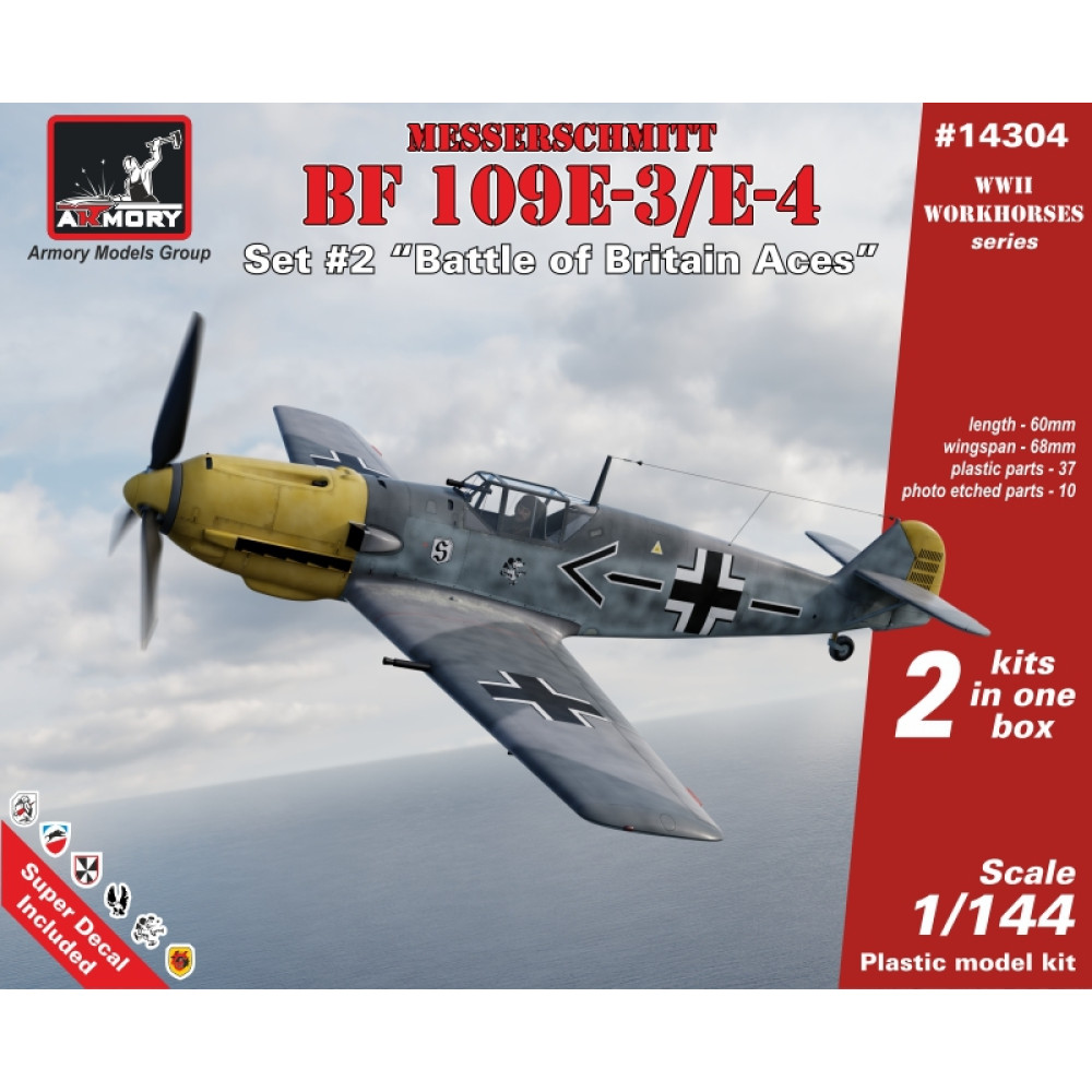 Літак - винищувач Messerschmitt Bf 109E "Battle of Britain Aces"  1/144 Armory models AR14304