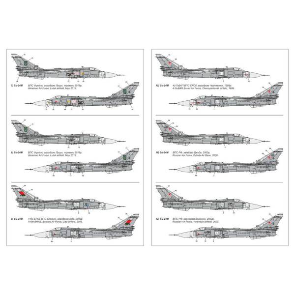  Sukhoj Su-24M "Fencer" in ex-USSR countries service: USSR, Ukraine, Belarus' 1/144 Armory models AR14702