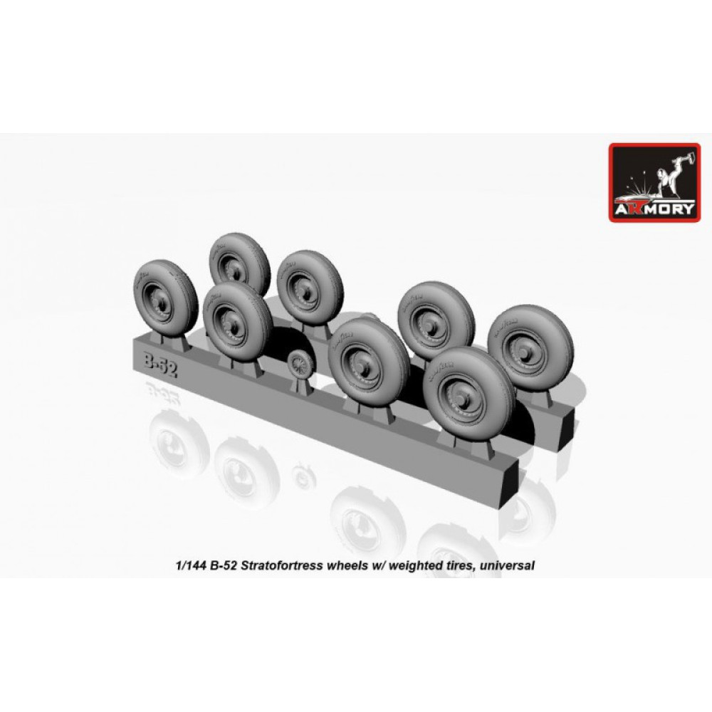Boeing B-52 wheels, weighted  1/144 Armory Models AR AW14304