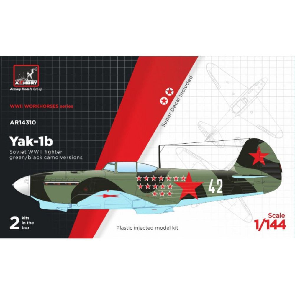 Yakovlev Yak-1b early, Soviet WWII fighter 1/144 Armory models AR14310