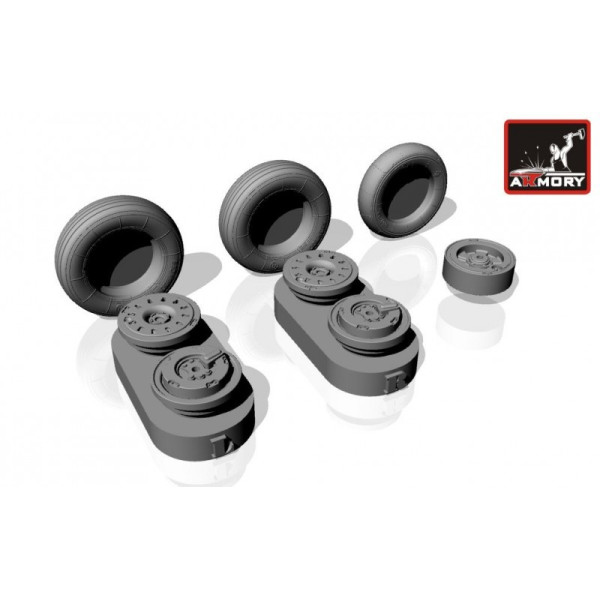 Yakovlev Yak-38 Forger wheels  1/48 Armory Models  AR AW48016