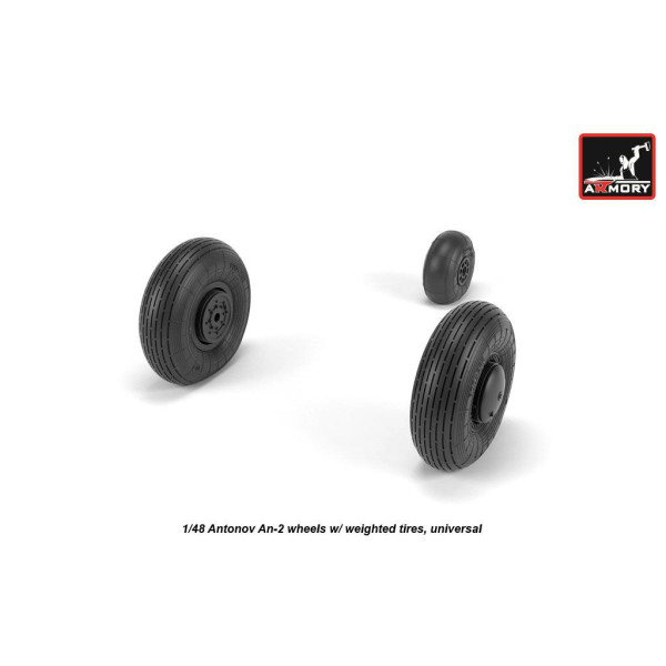 Antonov An-2/An-3 Colt wheels w/ weighted tires 1/48 Armory Models  AR AW48036