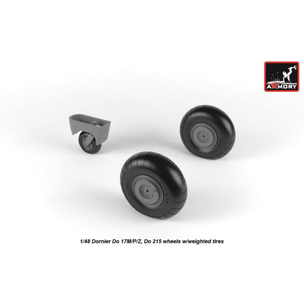 Dornier Do 17M/P/Z, Do 215 wheels w/weighted tires 1/48 Armory Models  AR AW48205