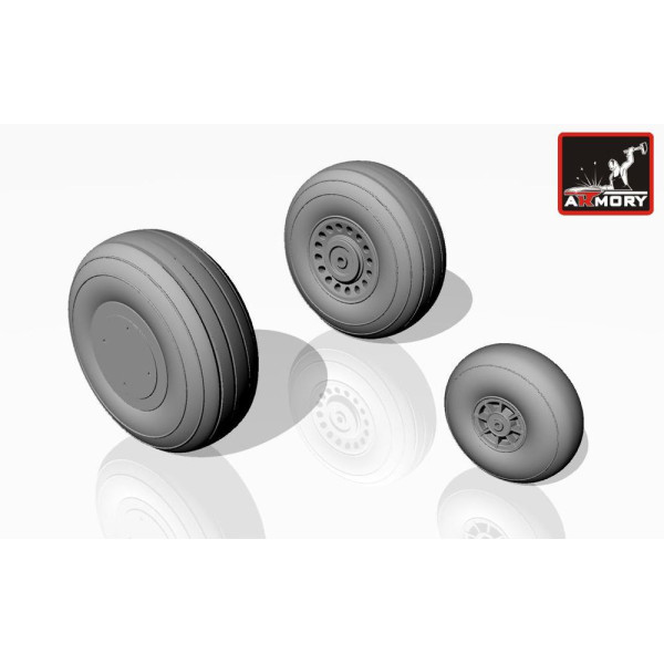 Douglas A-20A Boston wheels, early 1/48 Armory Models  AR AW48306