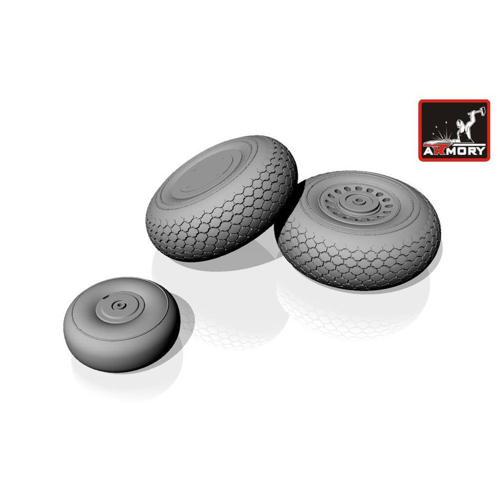 Douglas A-20C Boston wheels, mid 1/48 Armory Models  AR AW48307