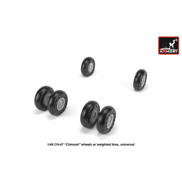 CH-47 Chinook wheels w/ weighted tires  1/48 Armory Models  AR AW48311