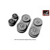  F-105 Thunderchief wheels, weighted 1/48 Armory Models  AR AW48313