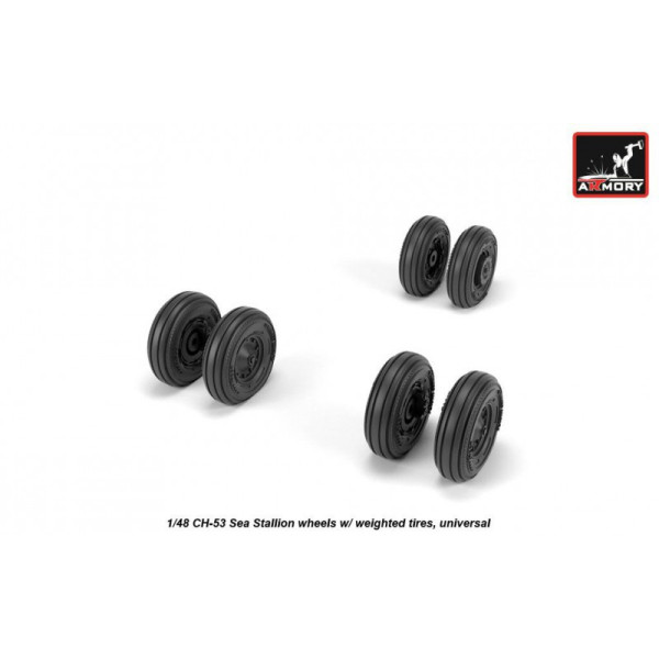 CH-53 Sea Stallion wheels w/ weighted tires 1/48 Armory Models  AR AW48315